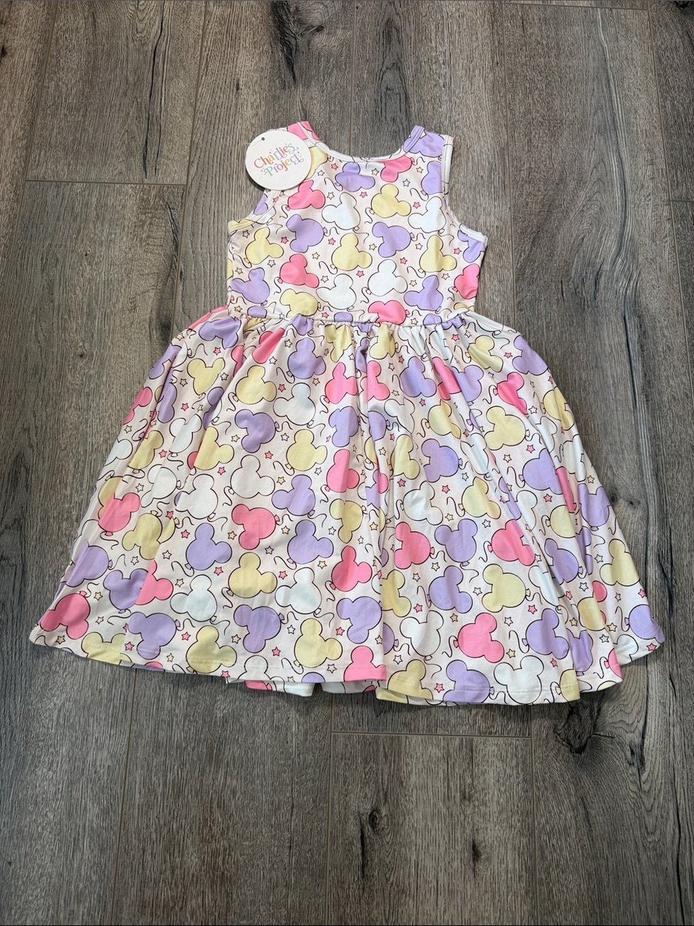 The Children's Place Pastel Heart Print Twirl Dress - Pink, Yellow, Lavender - Picture 7 of 7